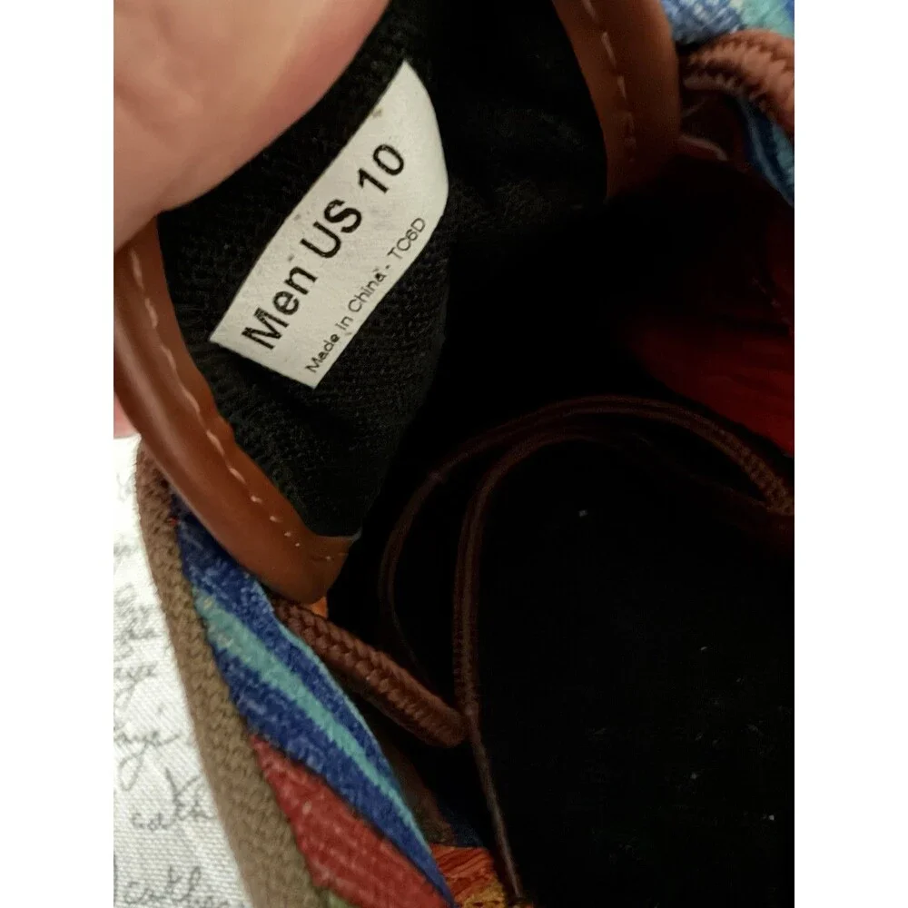 Vans Era 59 C&L TC6D Khaki Tan Serape Stripe Lining Men's Size 10 Canvas